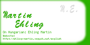 martin ehling business card